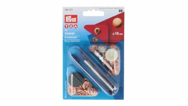 Prym - Naaivrij drukknopen 15mm Koper - Verpakking