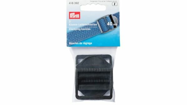 Prym - Regelbare Klemgespen Kunststof 40mm Zwart Verpakking