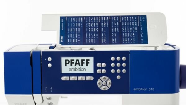 Computergestuurde Pfaff Ambition 610 met 110 steken voor hobbyisten