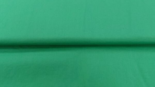 Effen groene stof met silicon finish en stretch in breedte