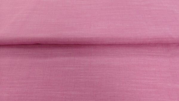 Jane linnen viscose stof in effen roze kleur