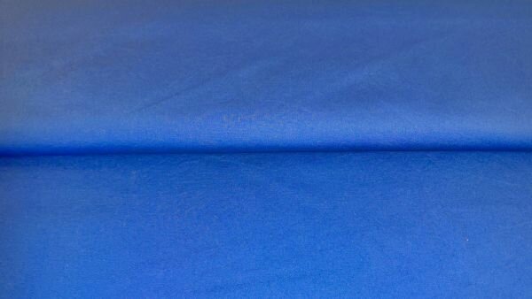 Kobalt blauwe poplin stretch stof voor zelfmaakmode