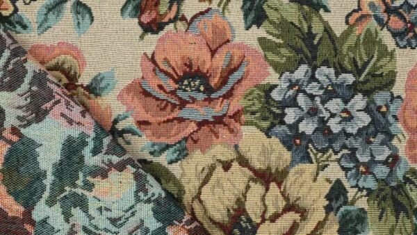 Vintage Flowers Gobaline multicolor jacquard stof