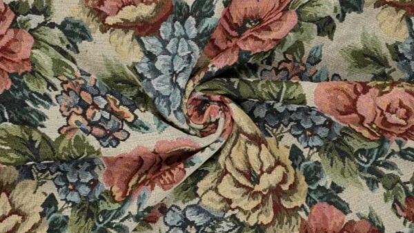 Close-up van het jacquard patroon met bloemen