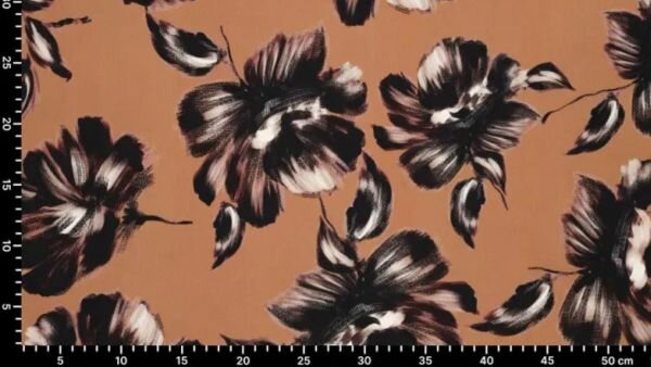 Rol viscose jersey heavy satin brushed peony bruin