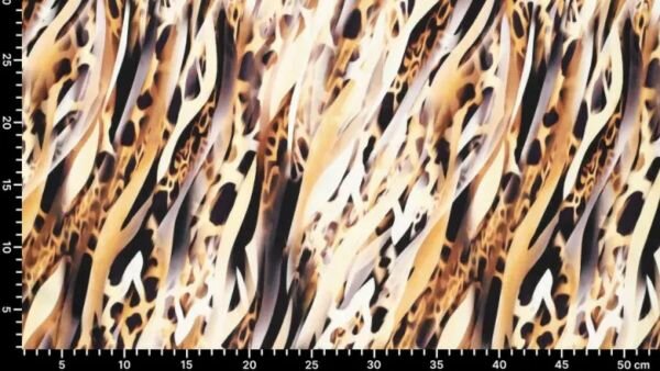 "Oeko-Tex gecertificeerde stretch viscose satijn stof lynx patroon"