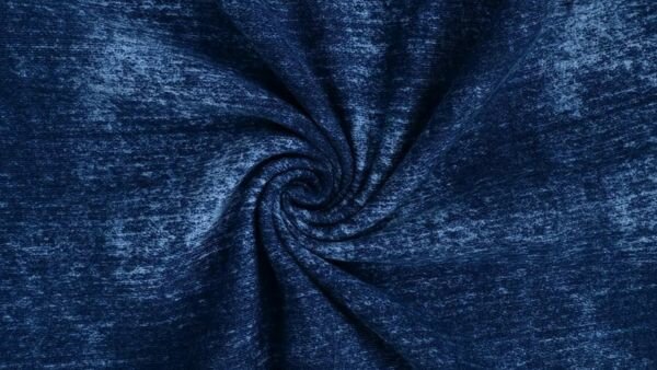 Navy blauwe French Terry stof voor zelfmaakmode