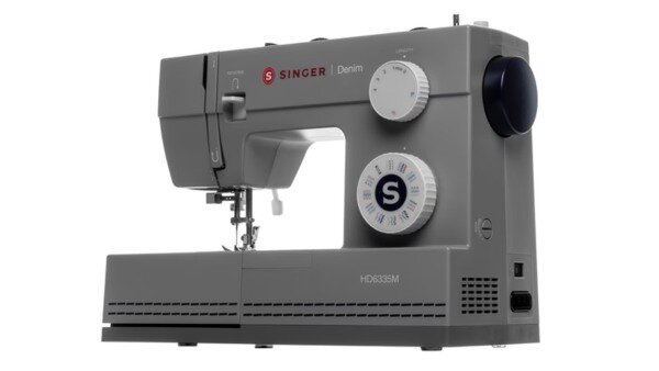 Singer Heavy Duty 6335M automatische naaldinrijger en top-drop-in spoel.