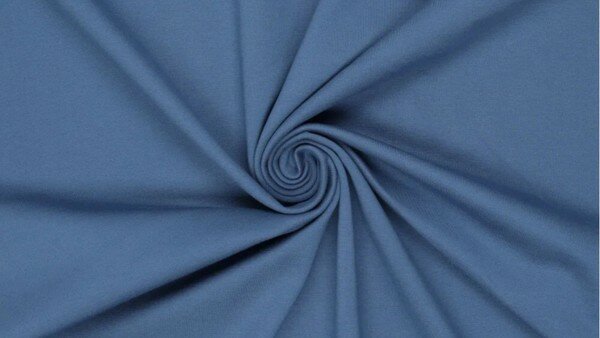 Blauwe Punta di Roma jurk stof val en rek