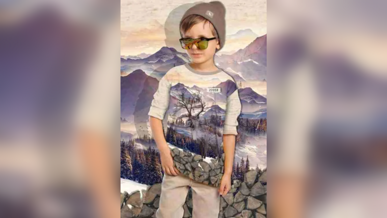 Kinderkleding naaien met Paneelstof French Terry Elanden en Schotse Hooglanders