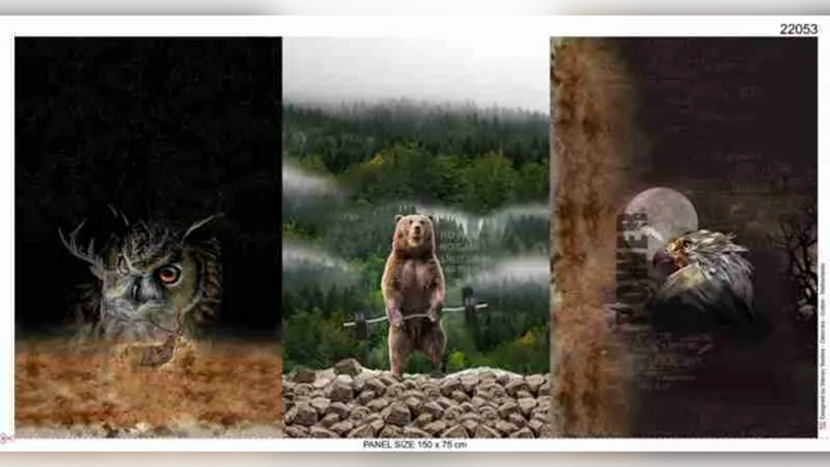 Paneelstof French Terry Wild kopen 