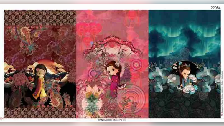 Paneelstof French Terry Oosterse Fantasy kopen 