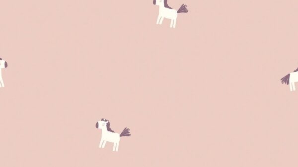 Stretch tricot 95% katoen 5% elasthaan &mdash; detail print paardjes