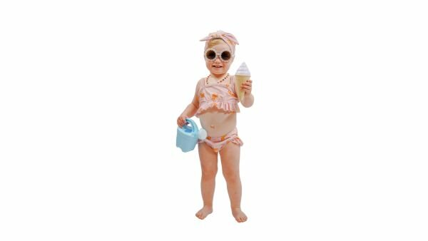 Naaipatroon Bad- en Strandkleding Meisjes Baby - Maat 62 t/m 98 - Nummer B1 Kind3