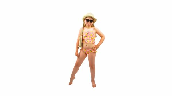 Naaipatroon Bad- en Strandkleding Meisjes Groot - Maat 104 t/m 146 - Nummer B3 Kind1