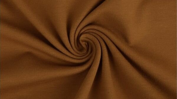 camel bruine tricot stof effen