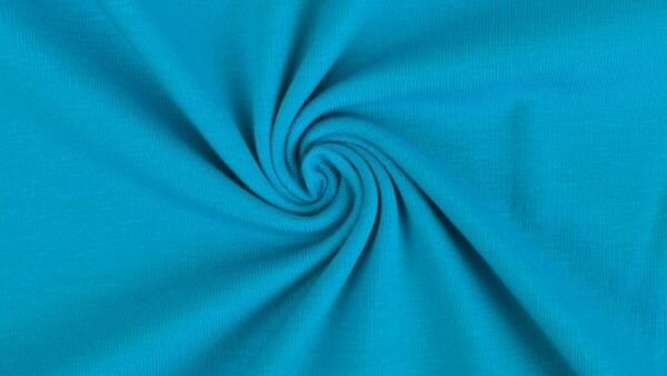 katoen jersey stof aqua kleur
