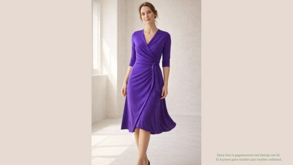 tricot stof paars voor shirts en jurken