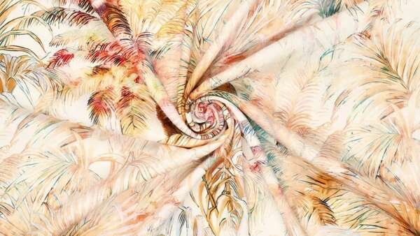 Viscose twill palmbladeren