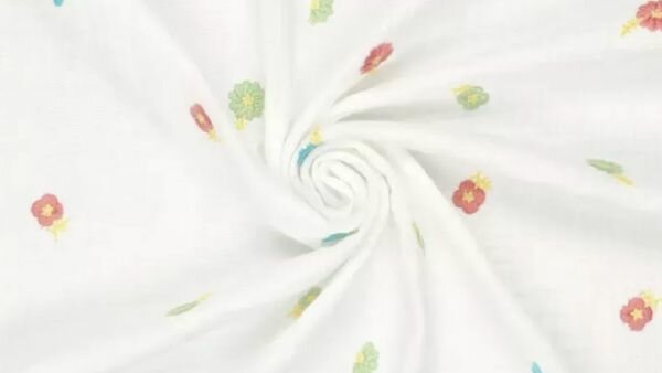 Mousseline bloemen embroidery