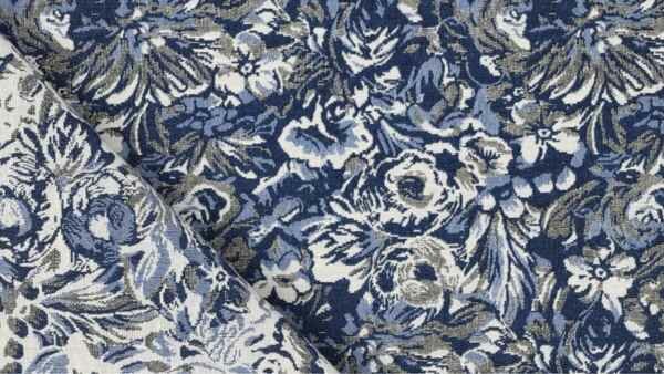 Bloemen jacquard stof