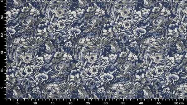 Bloemen jacquard stof maat