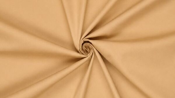Poplin katoen licht camel