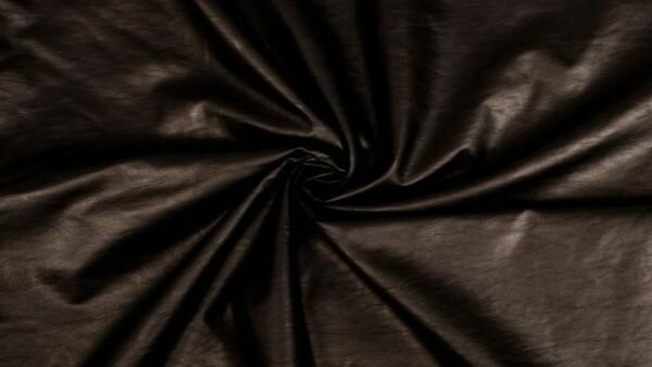 Zwart kunstleer voor kleding