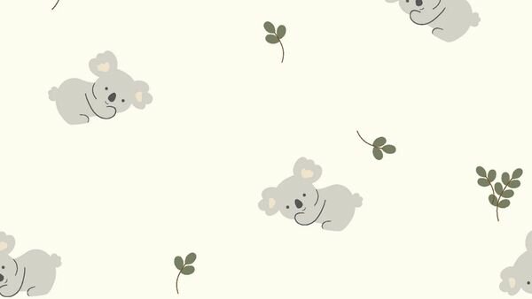 Ecru tricot met koala's