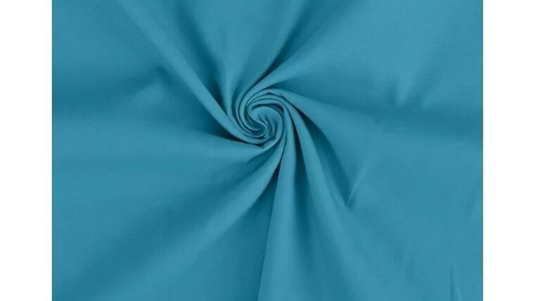 Aqua blauwe poplin katoen