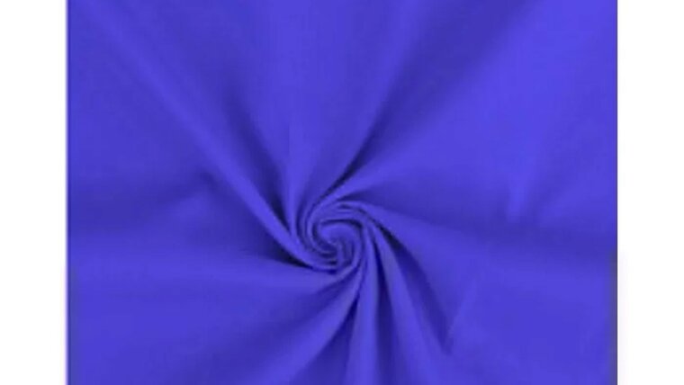 Kobalt blauwe poplin katoen