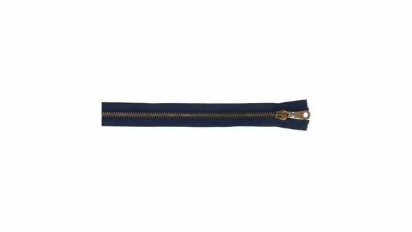 Deelbare rits marineblauw brons