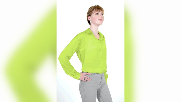 Limegroene satijn stof