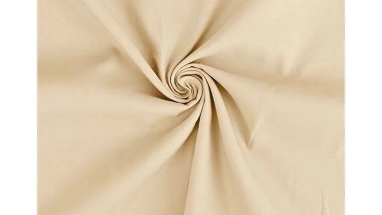 Licht beige katoen poplin