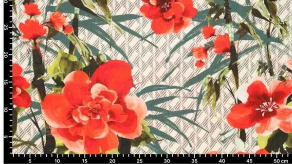 Bloemen bladeren dessin stof