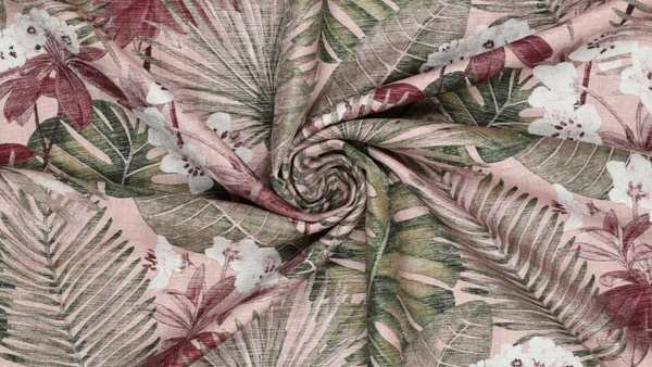 Glanzende viscose bloemenprint
