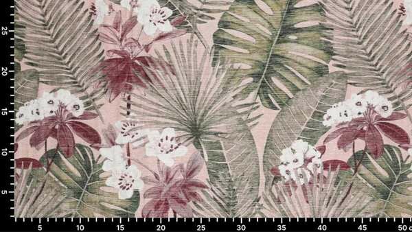 Oud roze viscose stof