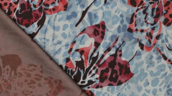 Viscose stof blauw