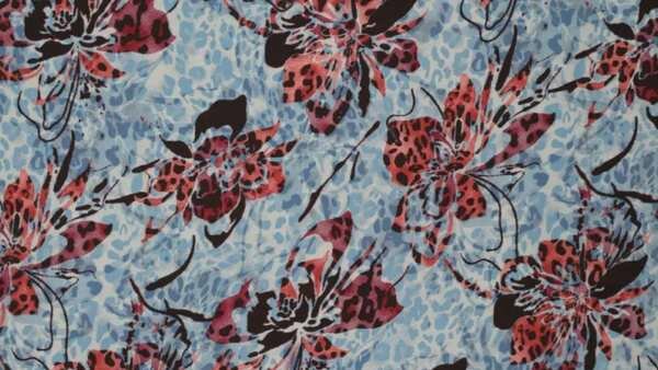 Viscose met bloemenmotief