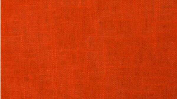 100% linnen stof in donker oranje kleur