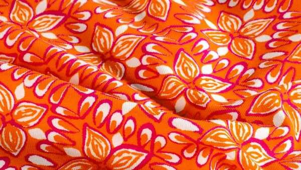 Digitale jersey met retro bloemen