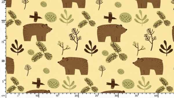 Beige stof met dierenprint