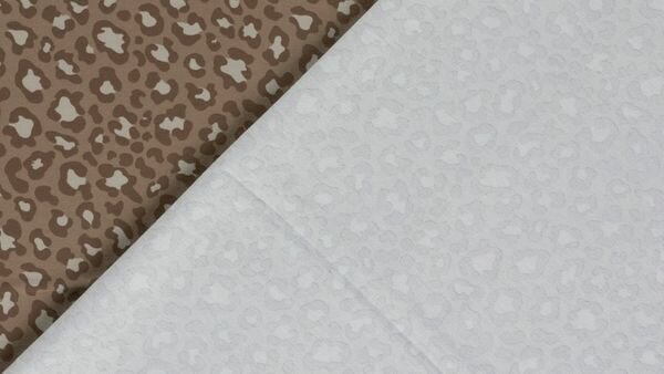 Bruine luipaardstof voor zelfgemaakte kleding