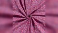 Fuchsia katoen poplin stof met millefleurs bloemen kopen 