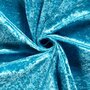 Velours de panne - Crushed velvet stof - Aqua Blauw