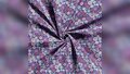 Kobalt blauwe katoen met bloemen - poplin kopen 
