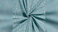 Petrol katoen poplin stof met millefleurs bloemen kopen bij Stoffenwinkel Online
