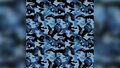 Blauwe katoenen stof met camouflageprint kopen 