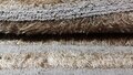 Bruine teddy stof met glitter	