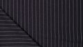 Viscose linnen stof donkerblauw met geweven streep